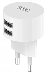 Сетевое зарядное устройство XO L62 Double USB 2.4A + Lightning Cable White