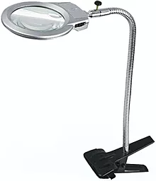 Лупа на прищепке Magnifier 15120-C 130мм/2х с LED-подсветкой