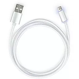 Кабель USB Vinga micro USB Cable Silver (VCPDCMLED1S) - миниатюра 3