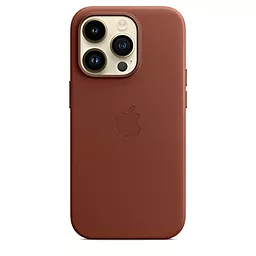 Чехол Apple Leather Case with MagSafe for iPhone 14 Pro Umber - миниатюра 2