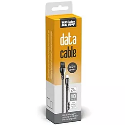 Кабель USB ColorWay Metal Lightning Cable Black (CW-CBUL013-BK) - миниатюра 2