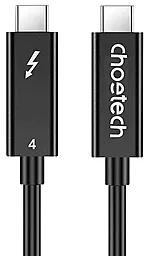 USB HD/PD Кабель Choetech Thunderbolt 4 8k 60hz 40gbps 100w 5a 0.8m USB Type-C - Type-C cable black (A3010-BK)