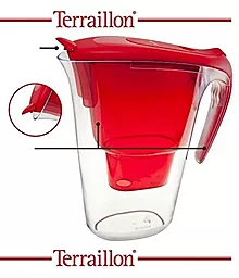 Фильтр-кувшин для воды Terraillon Rainb'O 12133 Красный - миниатюра 3