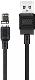 Кабель USB XO NB187 Magnetic Lightning Cable Black - миниатюра 2