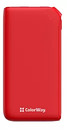 Повербанк ColorWay Soft Touch 10000mAh 18W Red (CW-PB100LPE3RD-PD) - миниатюра 2