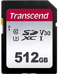 Карта памяти Transcend SDXC 512GB 300S Class 10 UHS-I U3 V30 (TS512GSDC300S)
