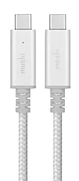 Кабель USB Moshi Integra™ USB-C to USB-C Cable with Smart LED 1.2m Jet Silver (99MO084245)