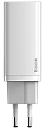 Сетевое зарядное устройство с быстрой зарядкой Baseus GaN2 Lite Quick Charge 65W White (CCGAN265) - миниатюра 2