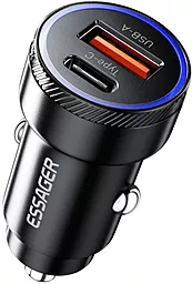 Автомобильное зарядное устройство Essager 54w PD USB-C/USB-A ports car charger black (ES-CC11)