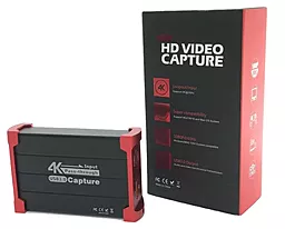 Карта видеозахвата MiraBox HSV321 HDMI 4k 30hz/USB 3.0 1080p 60hz black/red - миниатюра 5