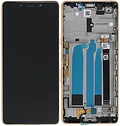 Дисплей Sony Xperia L3 (I3312, I3322, I4312, I4332) с тачскрином и рамкой, Gold