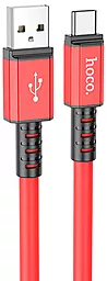 Кабель USB Hoco X85 Strength 3A USB Type-C Cable Red