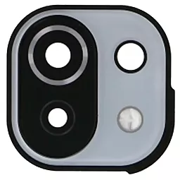 Стекло камеры Xiaomi Mi 11 Lite / Mi 11 Lite 5G с рамкой Original White