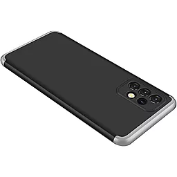 Чехол LikGus GKK 360 градусов (opp) для Samsung Galaxy A52 4G , Galaxy A52 5G Черный / Серебряный
