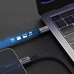 Кабель USB PD ArmorStandart Aluminum Alloy 100w 5a USB Type-C - Type-C Cable Black/Gray (ARM69370) - миниатюра 3