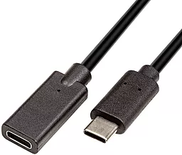 Адаптер-перехідник PowerPlant M-F USB Type-C -> USB Type-C 3A Black (CA912599)