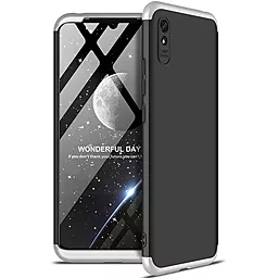Чехол 1TOUCH GKK LikGus 360 градусов (opp) для Xiaomi Redmi 9A Черный / Серебряный