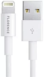 USB Кабель Florence Lightning Cable 2A White (FL-2110-WL)