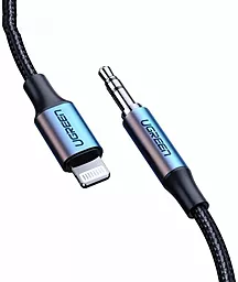 Аудио кабель Ugreen US315 MFI Aux mini Jack 3.5 mm - Lightning M/M Cable 1 м black - миниатюра 2