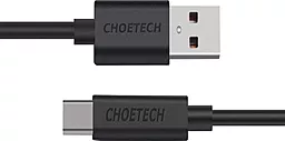 Кабель USB Choetech 30w 3a 2m USB Type-C cable black (AC0003) - миниатюра 2