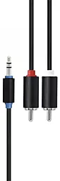 Аудио кабель Ultra Aux mini Jack 3.5 mm - 2хRCA M/M Cable 1.5 м black (UC103-0150) - миниатюра 3