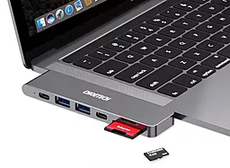Мультипортовый USB Type-C хаб Choetech HUB-M14 7-in-1 grey - миниатюра 5