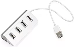 USB хаб Vinga 4xUSB 2.0 White (HUB024S)