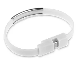 Кабель USB NICHOSI Кабель-браслет Micro USB 0.21м White - миниатюра 2