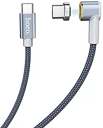 Кабель USB Hoco U40C Angled Magnetic Charged 87w 5a 1.8m USB Type-C cable  gray - миниатюра 3