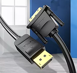 Видеокабель Vention DisplayPort - DVI-D(24+1) 1080hz 60hz 1.5m black (HAFBG) - миниатюра 4