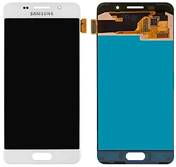 Дисплей Samsung Galaxy A3 A310 2016 з тачскріном, (OLED), White