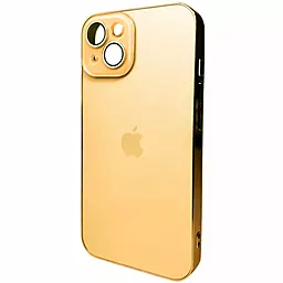 Чехол AG Glass Sapphire Frame MagSafe Logo for Apple iPhone 13 Gold