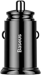 Автомобильное зарядное устройство Baseus CCALL 30W QC 3.0 Circular Plastic 2xUSB-A black (CCALL-YD) - миниатюра 3