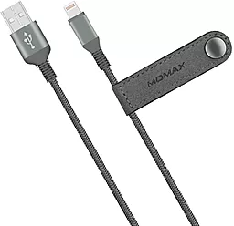 Кабель USB Momax DL13D MFI 12W 2.4A 2M Lightning Cable Grey - миниатюра 3