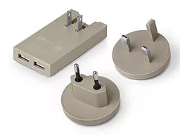 Сетевое зарядное устройство Native Union Smart Charger 2-Port USB Fabric Taupe (SMART-2-TAU-FB-INT) - миниатюра 3