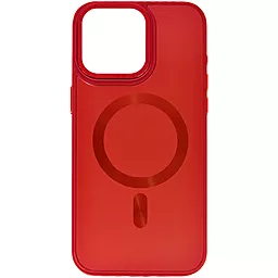 Чехол Epik TPU+Glass Sapphire Midnight Open Camera with MagSafe для Apple iPhone 15 Pro Max Red