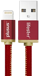 USB Кабель PlusUs LifeStar Lightning 1m Ruby Sunset (LST2005100)