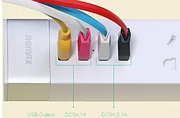 Сетевой фильтр (удлинитель) Remax RU-S2 Charger 4 USB White - миниатюра 3