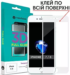 Защитное стекло MAKE 3D Apple iPhone 7, iPhone 8 White (MG3DAI7/8W)