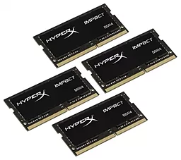 Оперативная память для ноутбука Kingston DDR4 16Gb (4x4GB) 2133Mhz HyperX Impact Black (HX421S14IBK4/16) - миниатюра 2
