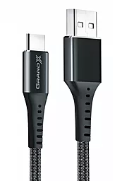 USB Кабель Grand-X 18w 3a 1.2m Type-C cable black
