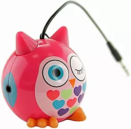 Колонки акустические KS Mini Buddy Speaker Owl (Pink) - миниатюра 2
