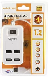 USB хаб Voltronic 4-in-1 white (YT-HWS4-W/08646) - миниатюра 3