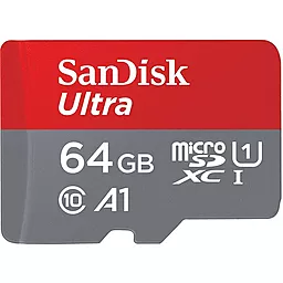 Карта памяти SanDisk microSDXC 64GB Ultra Class 10 UHS-I U1 A1 (SDSQUAR-064G-GN6MN)