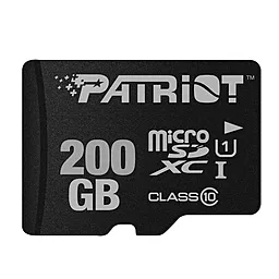 Карта памяти Patriot microSDXC 200GB LX Series Class 10 UHS-I U1 + SD-адаптер (PSF200GMCSDXC10) - миниатюра 2