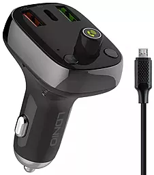 Автомобильное зарядное устройство LDNio C704Q 36W 2xUSB-A/1xUSB-C + micro USB сable black