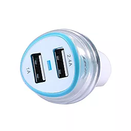 Автомобильное зарядное устройство Nillkin Jelly 2USB Car charger 2.4A Blue - миниатюра 4