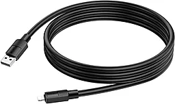 Кабель USB Hoco X84 Solid 2.4a Lightning Cable Black - миниатюра 3