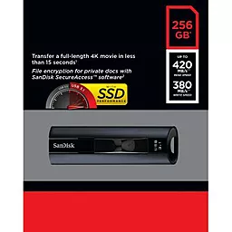 Флешка SanDisk 256GB Extreme Pro Black USB 3.1 (SDCZ880-256G-G46) - миниатюра 7