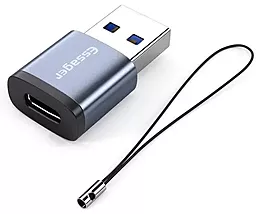 Адаптер-перехідник Essager M/F USB-A 3.0 -> USB Type-C Grey (EZJCA-SRB0G)
